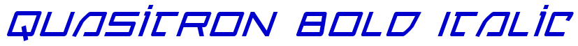 Quasitron Bold Italic 字体